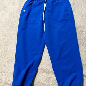 FIGS Regina High Waisted Slim Jogger Scrub Pants Royal Blue XXS Petite